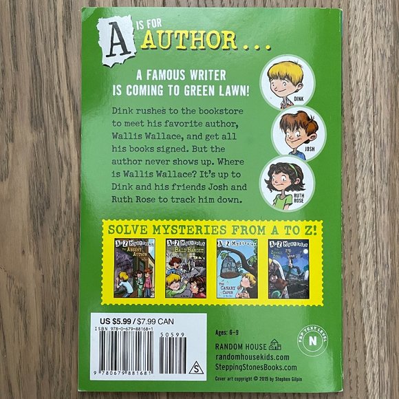 Random House A to Z Mysteries The Absent Author by Ron Roy (book 1) - Picture 2 of 5